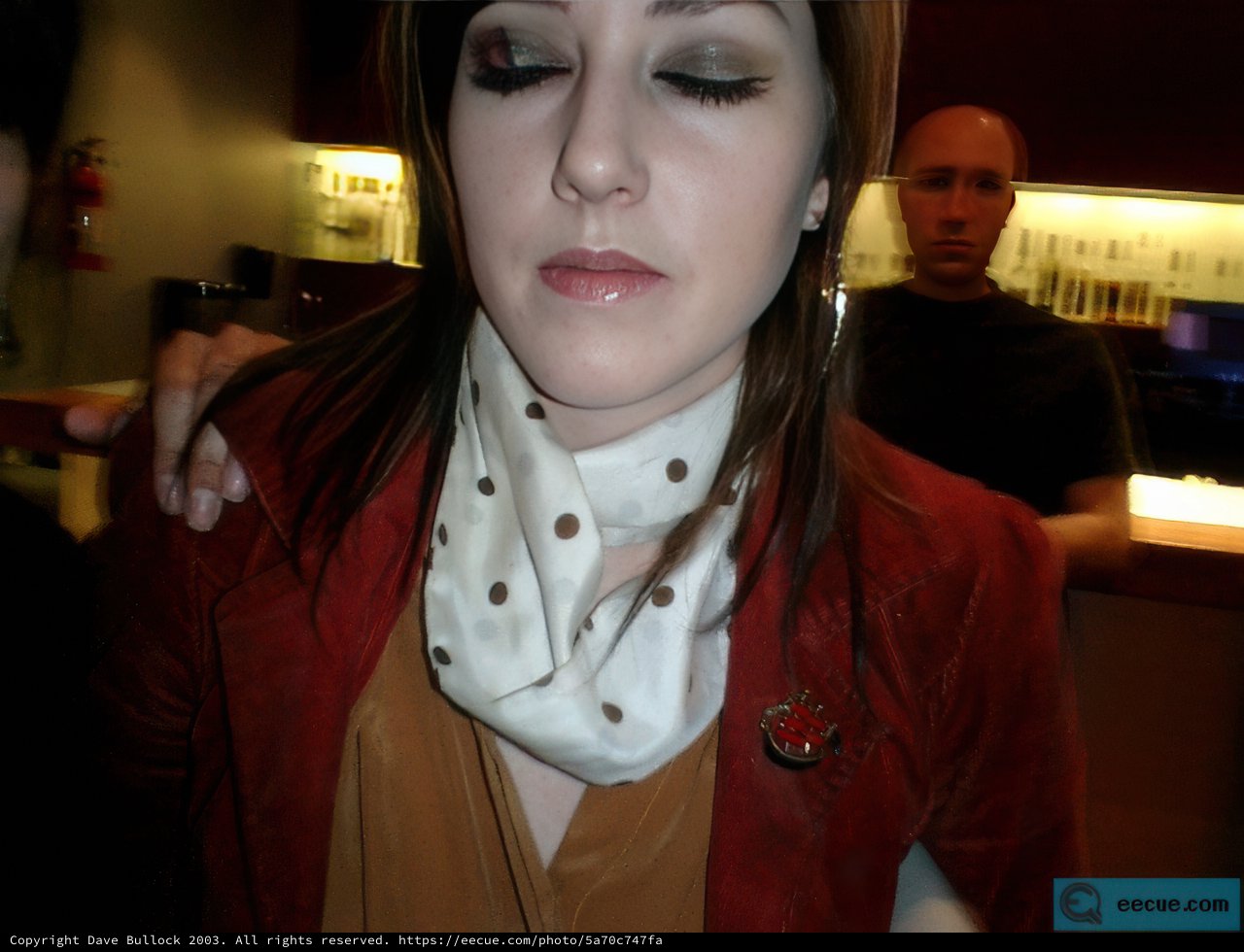 White Polka Dot Scarf