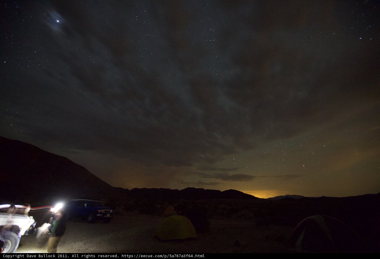 Camping under the Starry Desert Sky