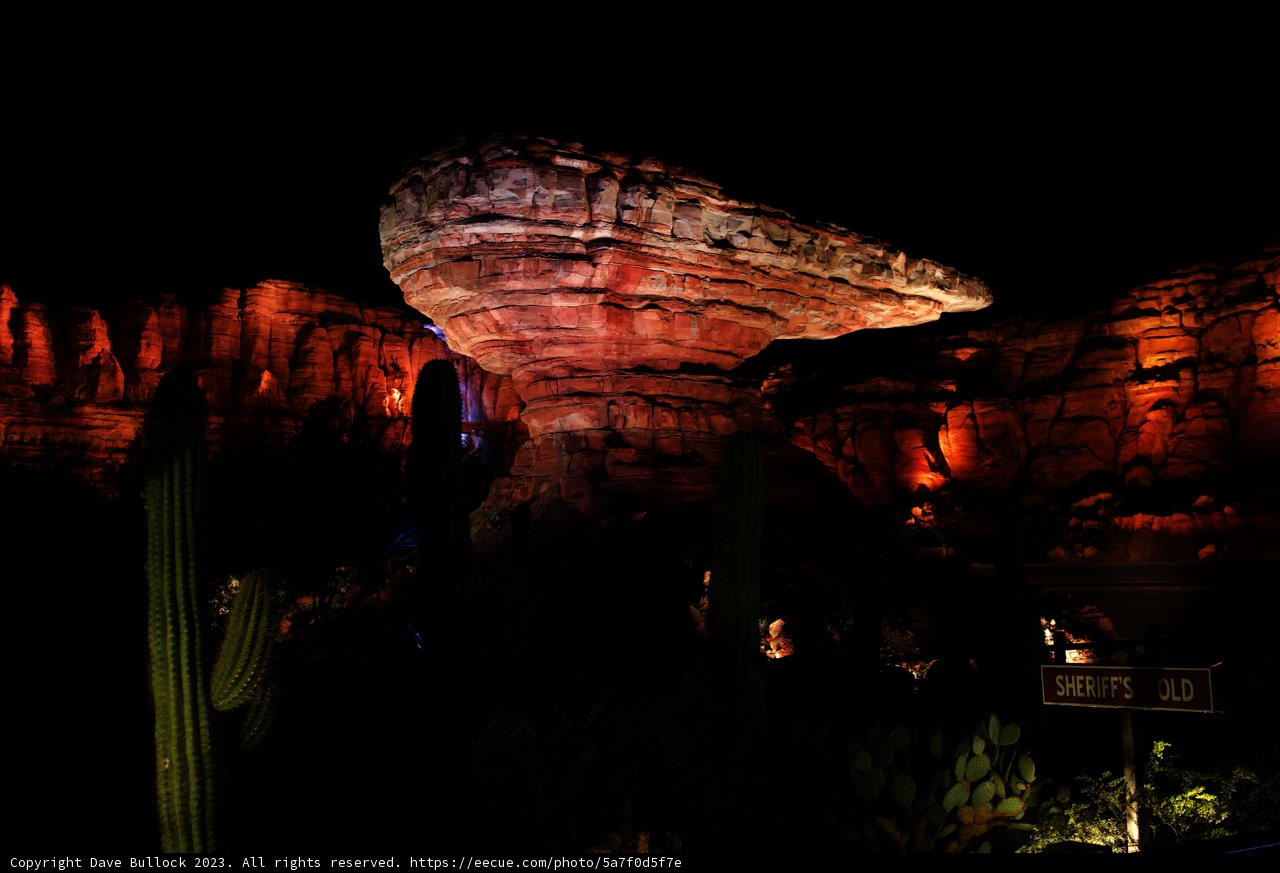 Night Illuminates the Enchanting Rock Formation