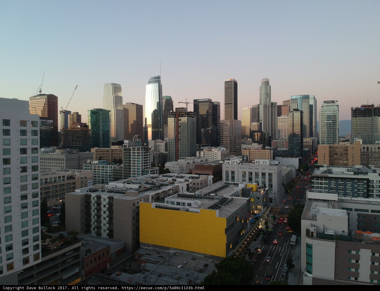 City Skyline from High Rise Building