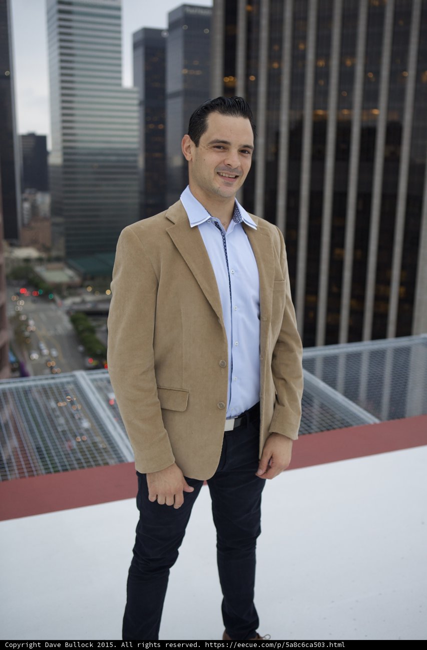 Suited Up on the City Rooftop
