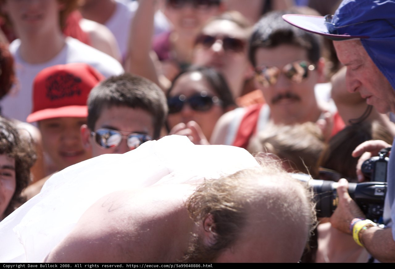 Blue Hat Man in Coachella Crowd