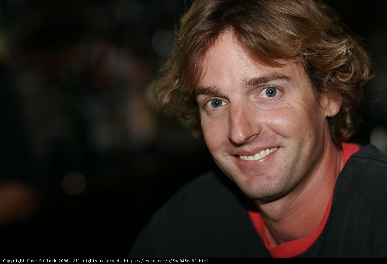 Happy Man with Long Hair
