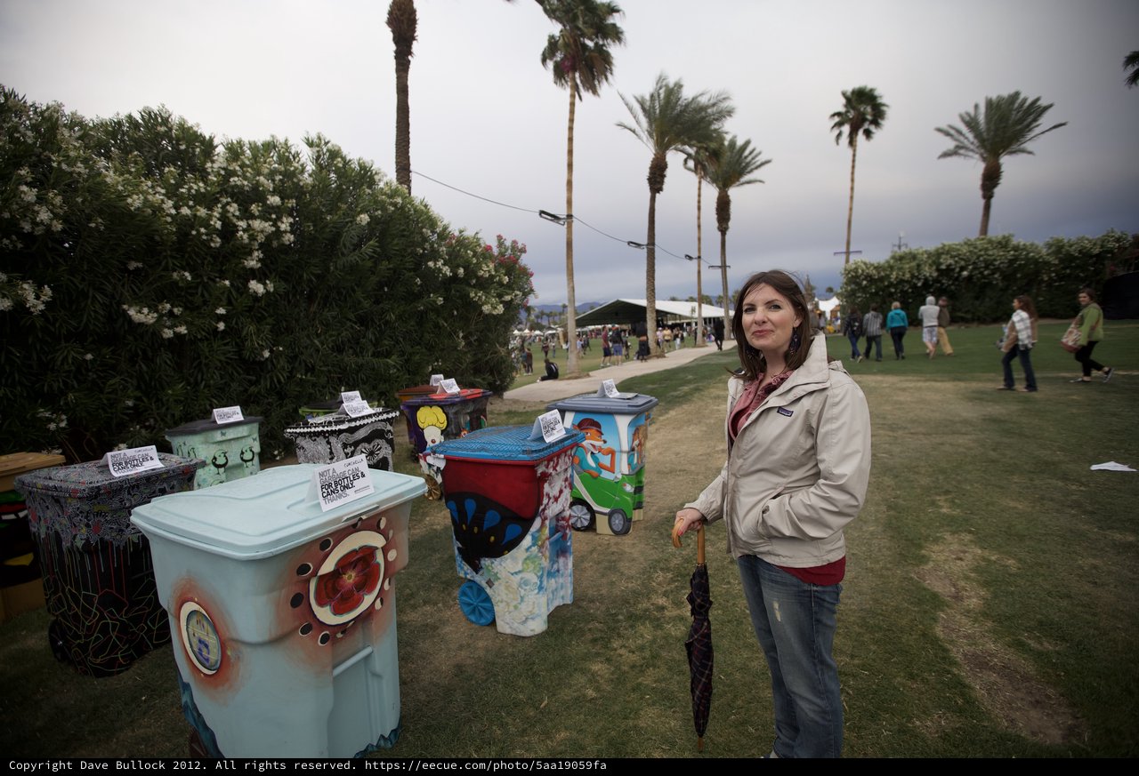 Artistic Recycling Bins at Coachella Music Festival 2012