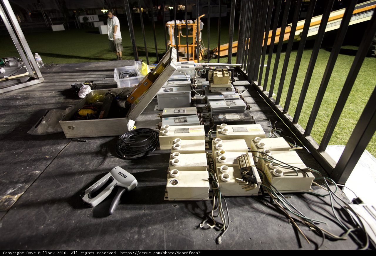 Electronic Equipment on Coachella Stage