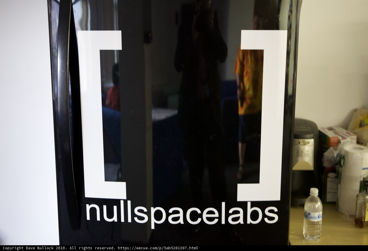 nulspaceslab logo on the fridge
