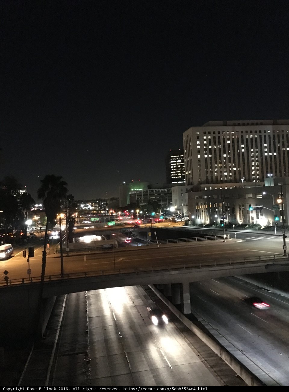 Nighttime Traffic on the Los Angeles Freeway