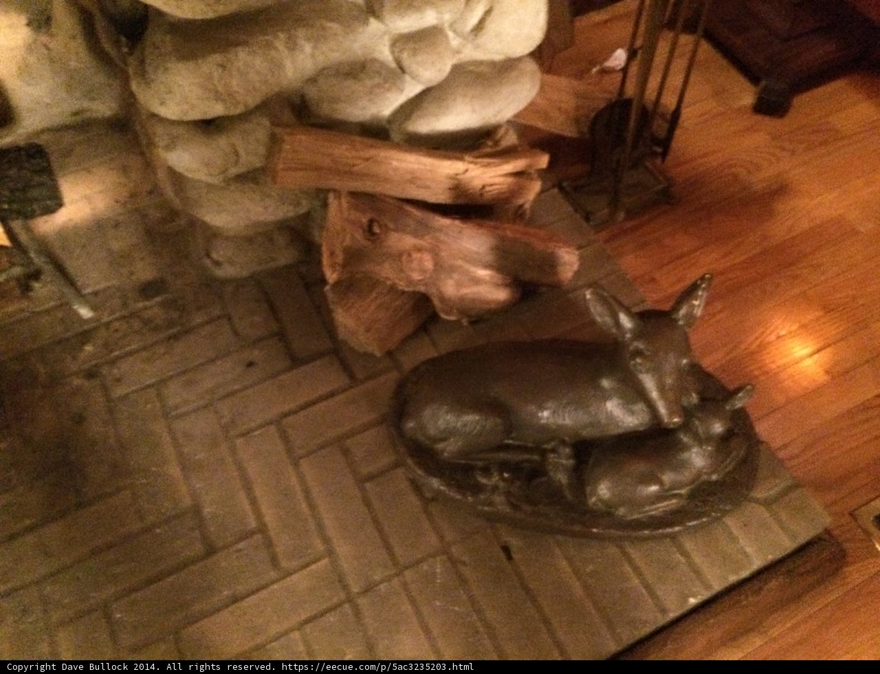 The Majestic Deer Statue on Hardwood Floor