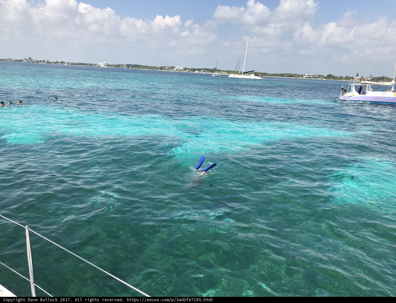 Ocean Dip with a Boat View