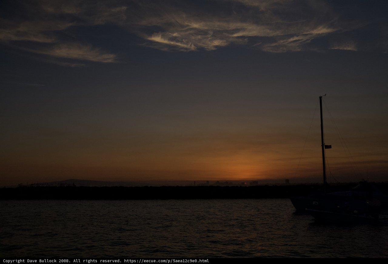 Sunset Sailboat on Lake