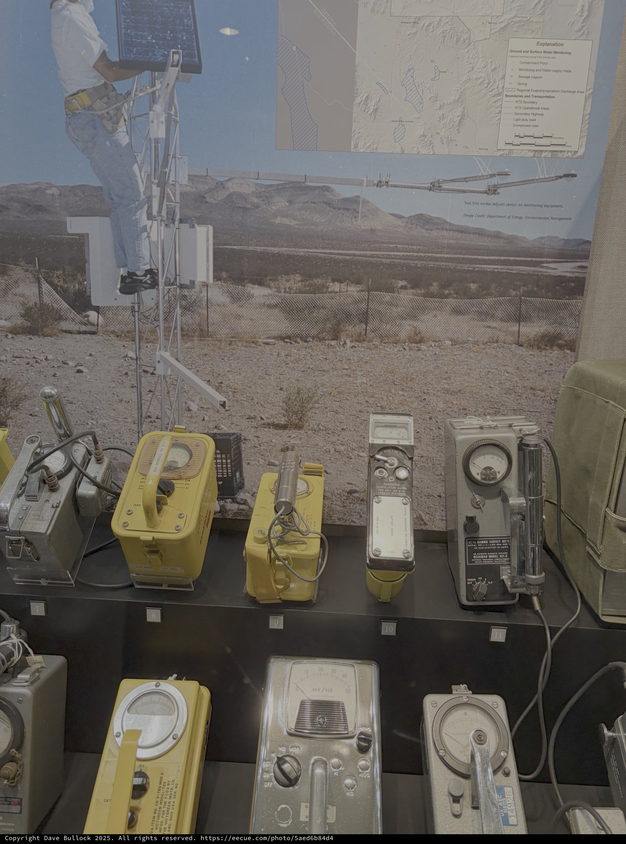 Cold War Era Radiation Detection Equipment Display