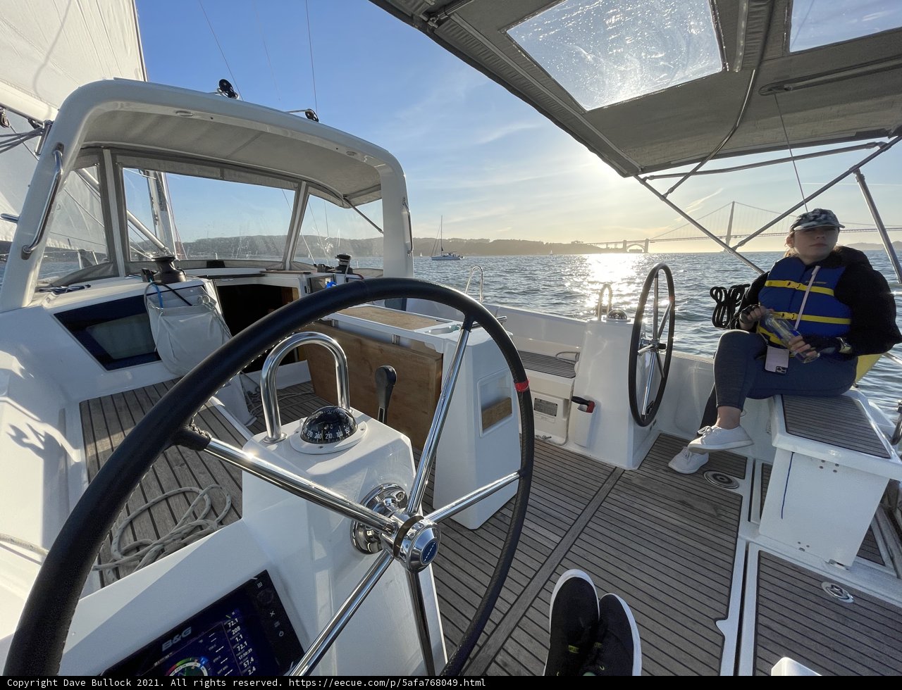 Captaining the Sailboat on San Francisco Bay