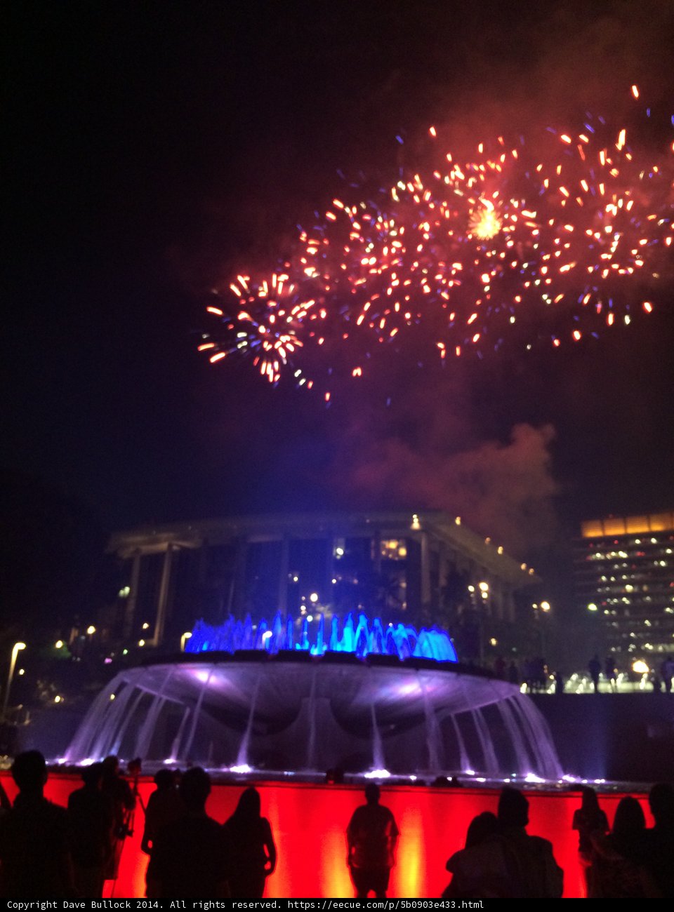Fireworks Lighting up the Night Sky over Civic Center Mall