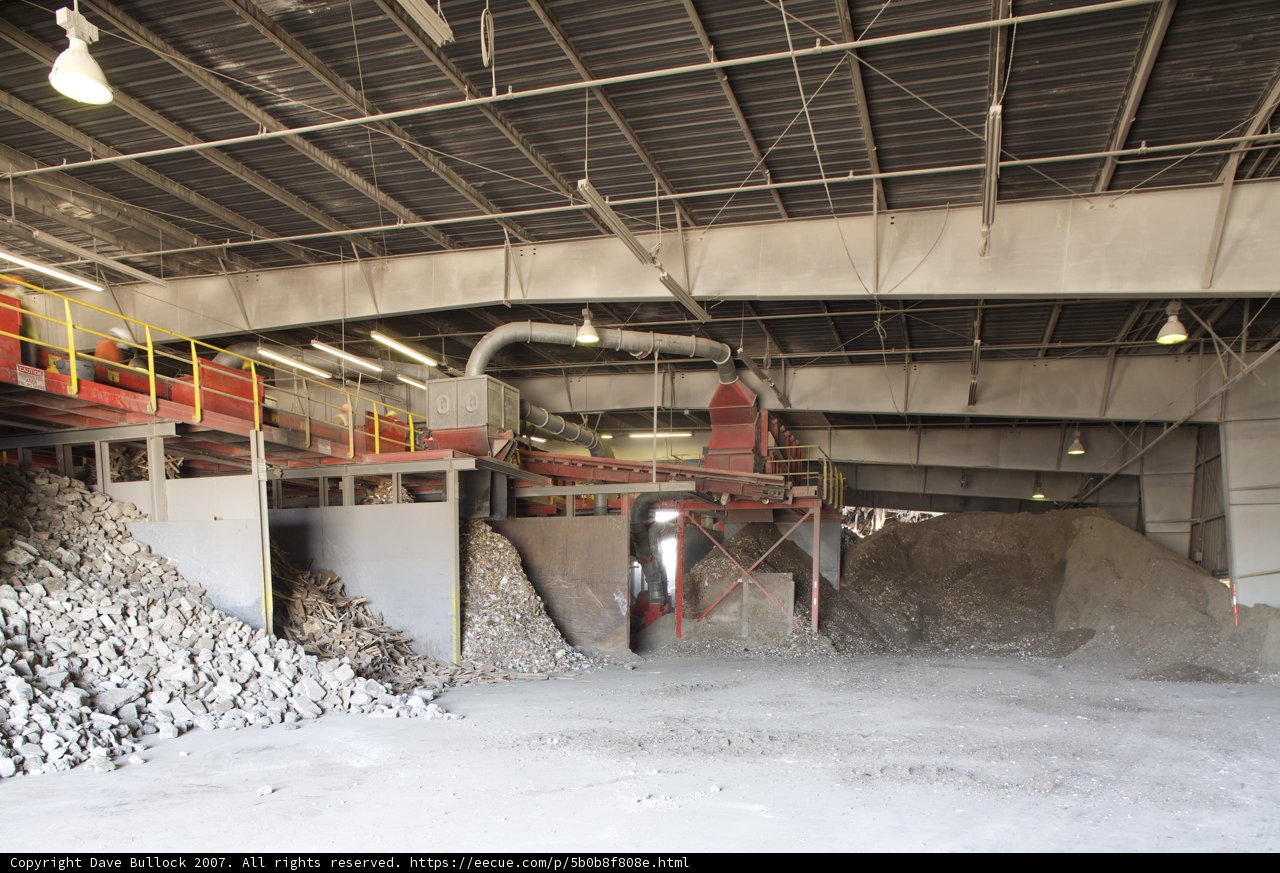Pile of Gravel in Abandoned Warehouse