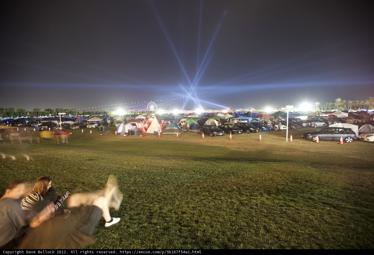 Nighttime Gathering on the Grass