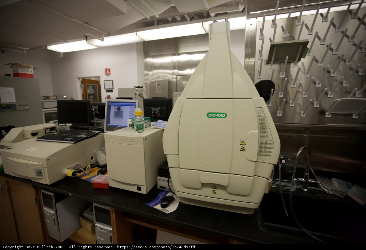 Microscope in a Caltech Laboratory