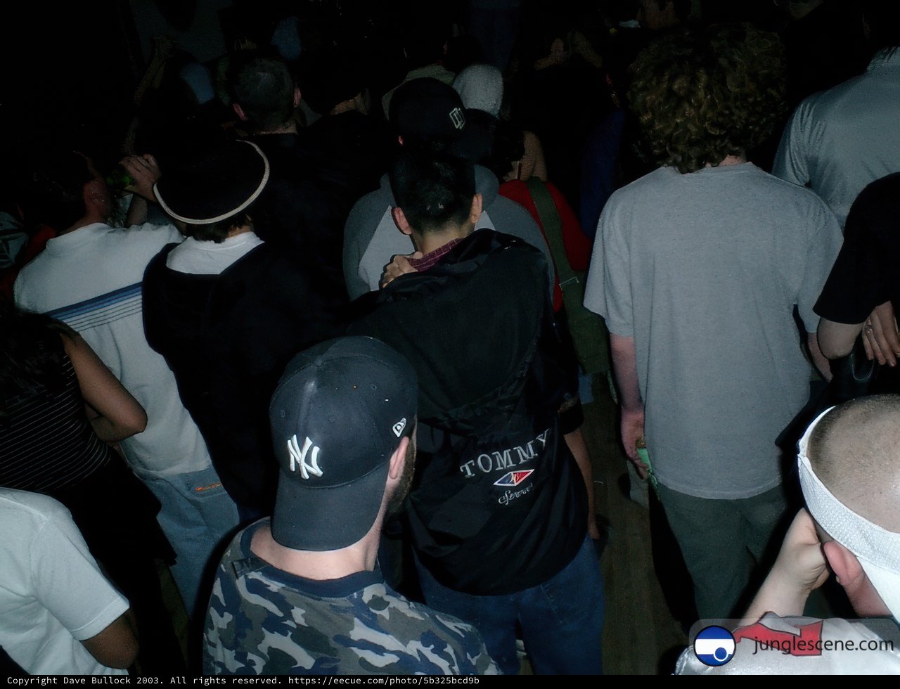 Nightclub Crowd in Baseball Caps