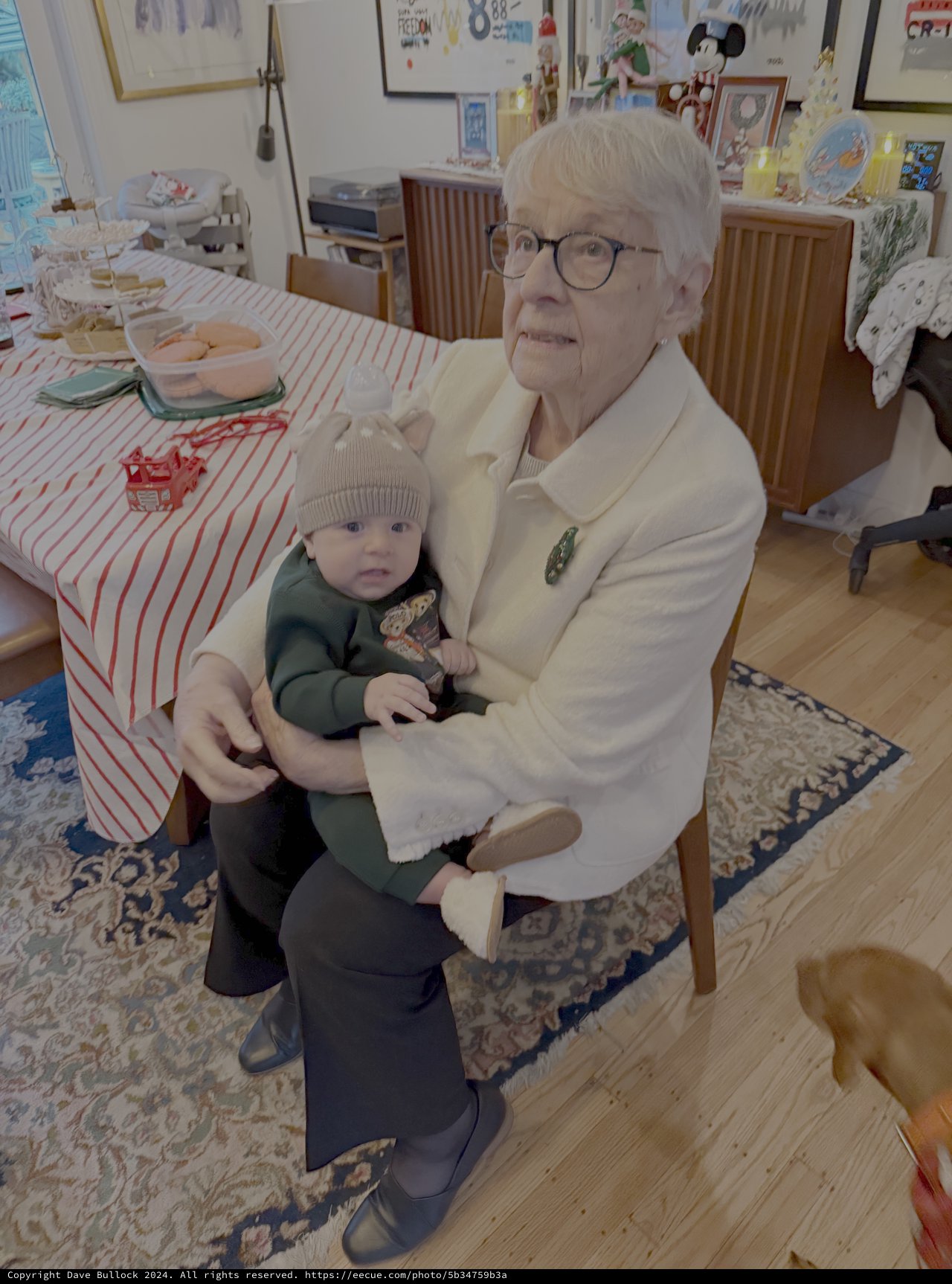 Grandmother and Baby Share Tender Moment