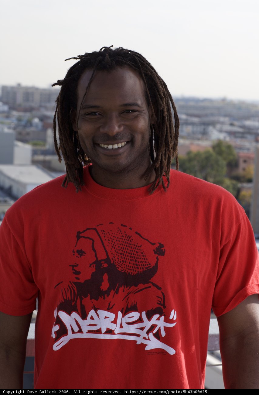 Red Shirted Man Outdoors