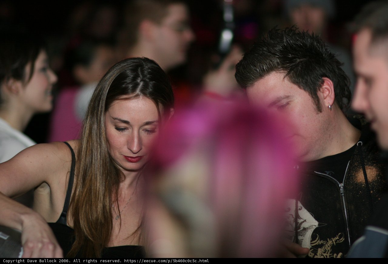 Pink-Haired Woman in the Urban Club Scene