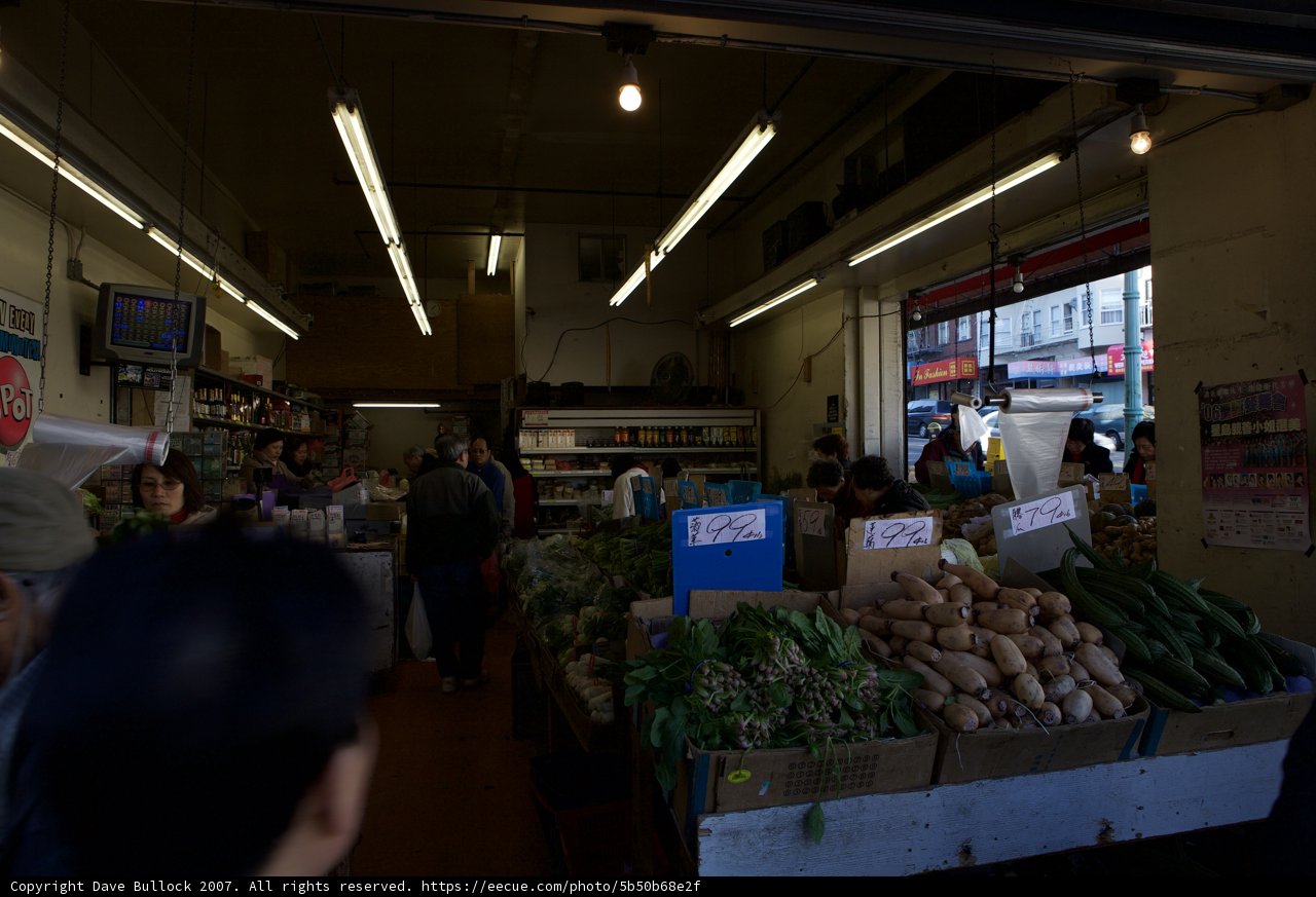 Busy Market Scene in China Town