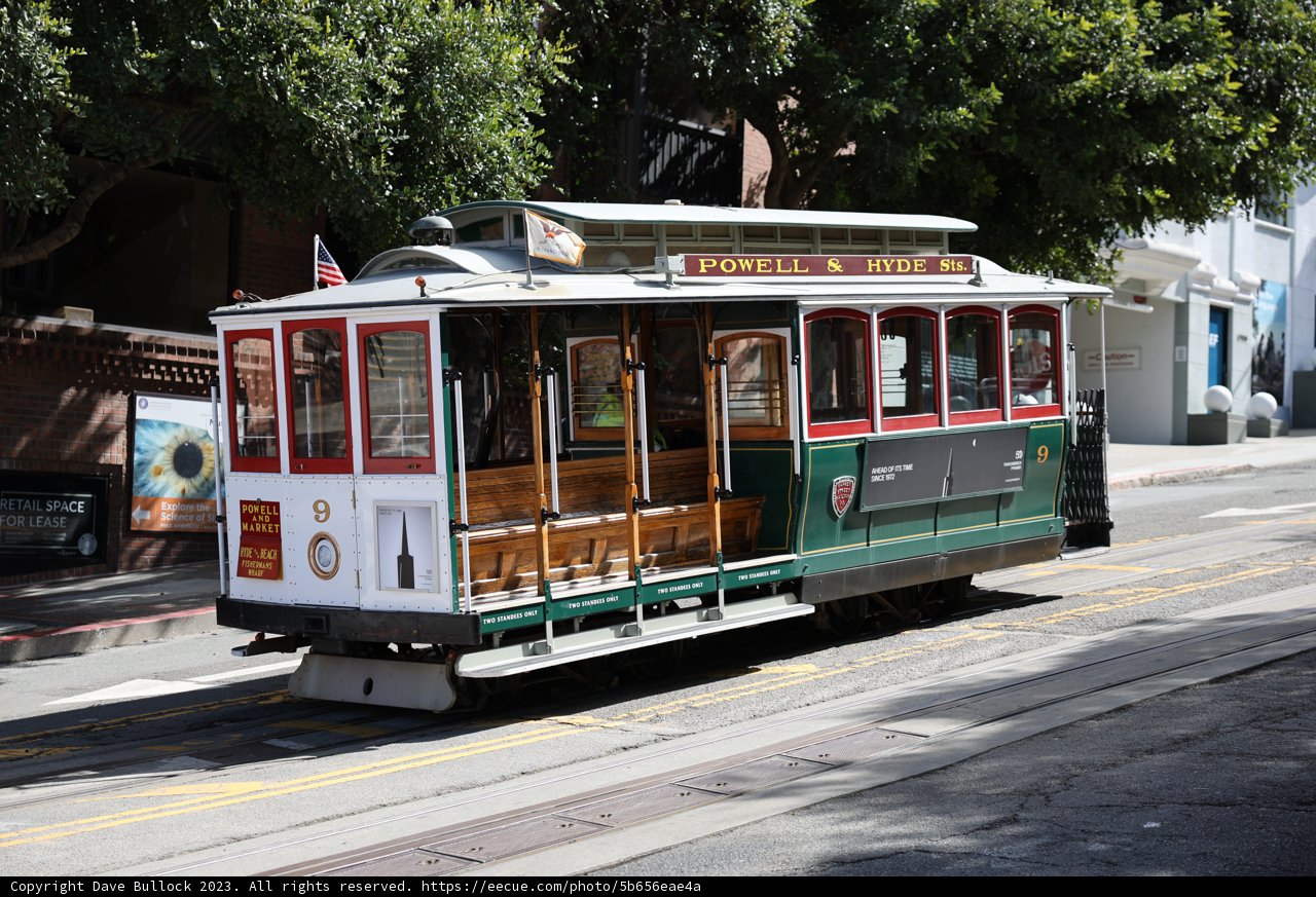 Cable Car cruising through the streets