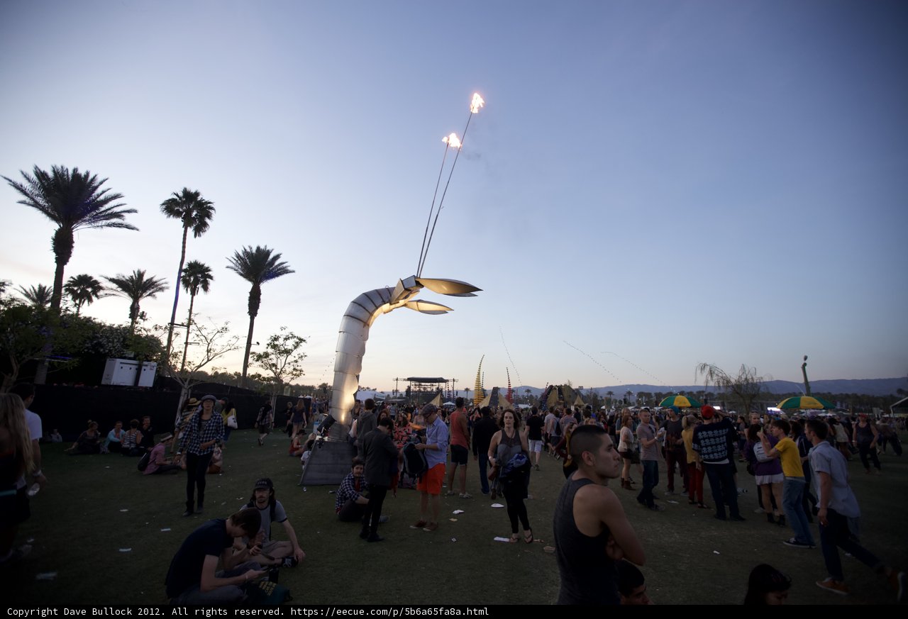 Gathering Around the Palm Tree Sculpture
