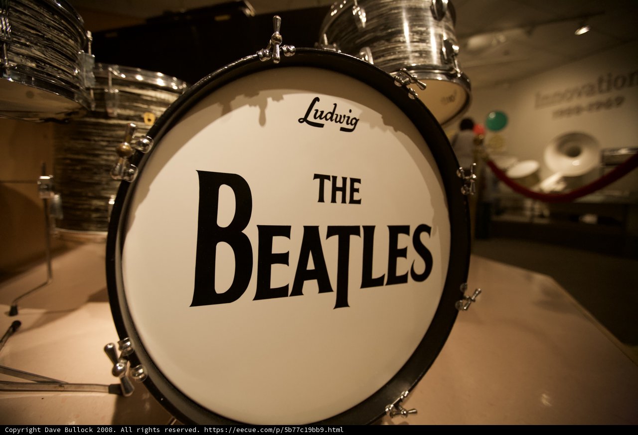 The Beatles' Iconic Drum Kit on Display at the Museum