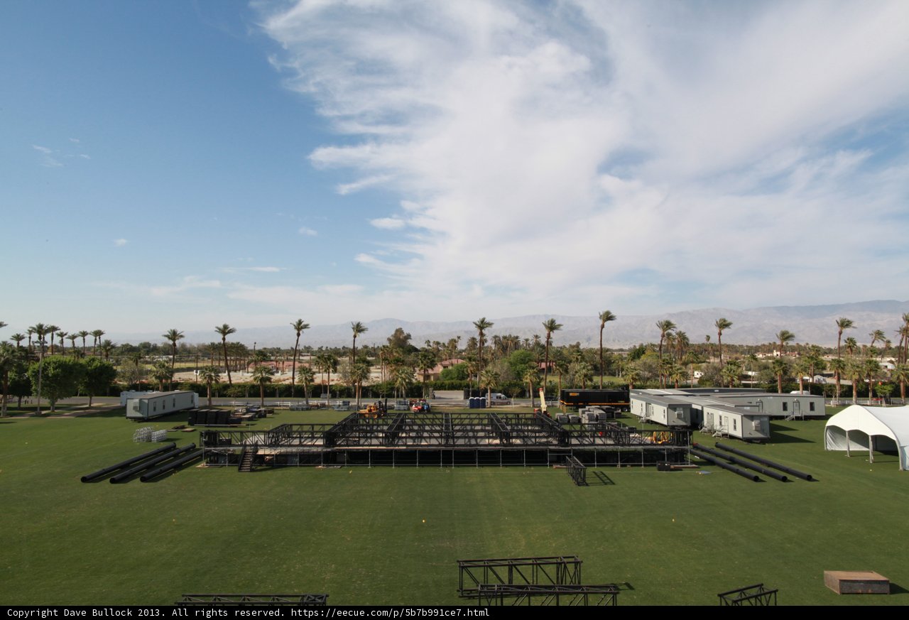 Coachella Stage in a Grassy Field