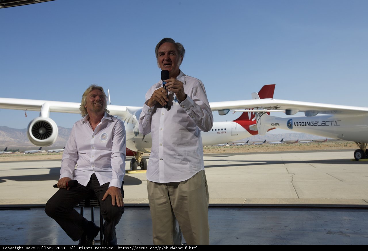 Branson and Rutan speak at airport event