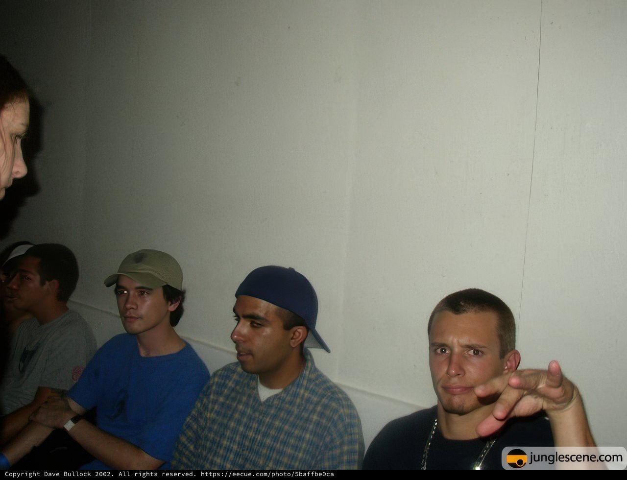 Group of Five Friends Sitting Together