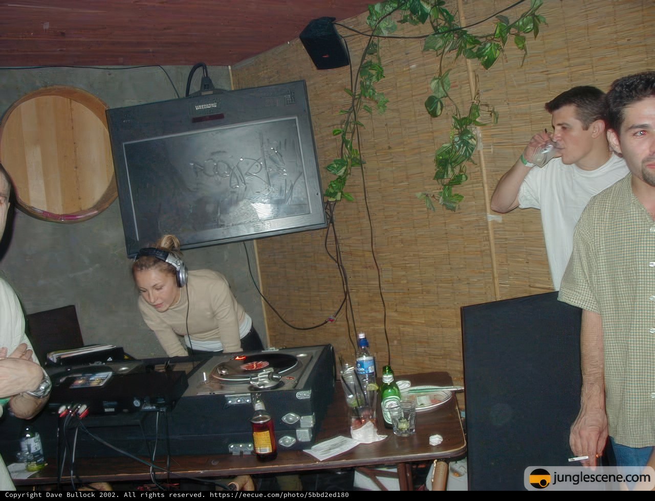 DJ Clutch working the crowd at the Respect Club