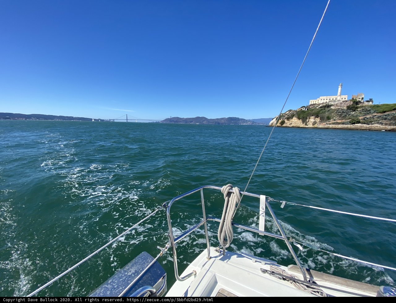 Serene Sailing towards the San Francisco Lighthouse