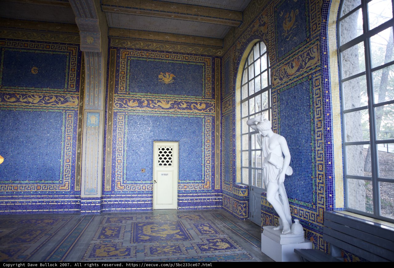 The Blue Room's Statue and Window