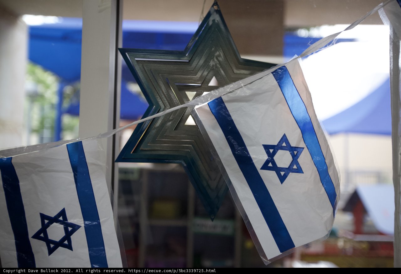 Flying Israeli Colors in the Holy Land