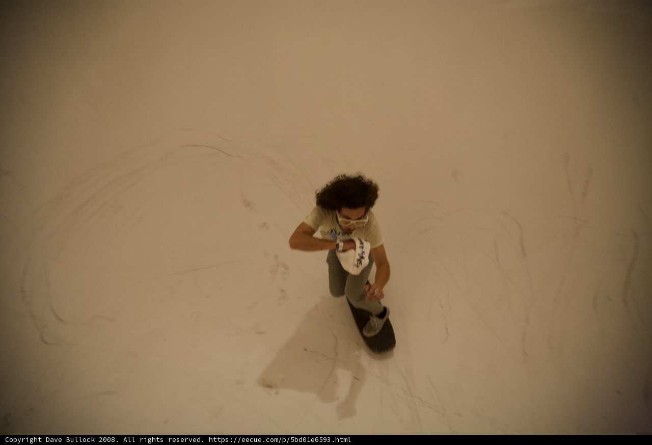 Skateboarder in a Blank Canvas