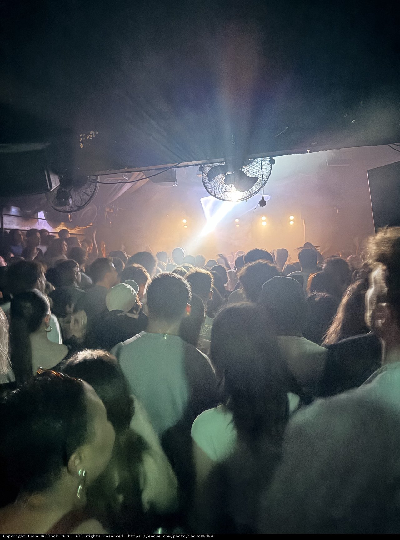Crowded Dance Floor at London Nightclub