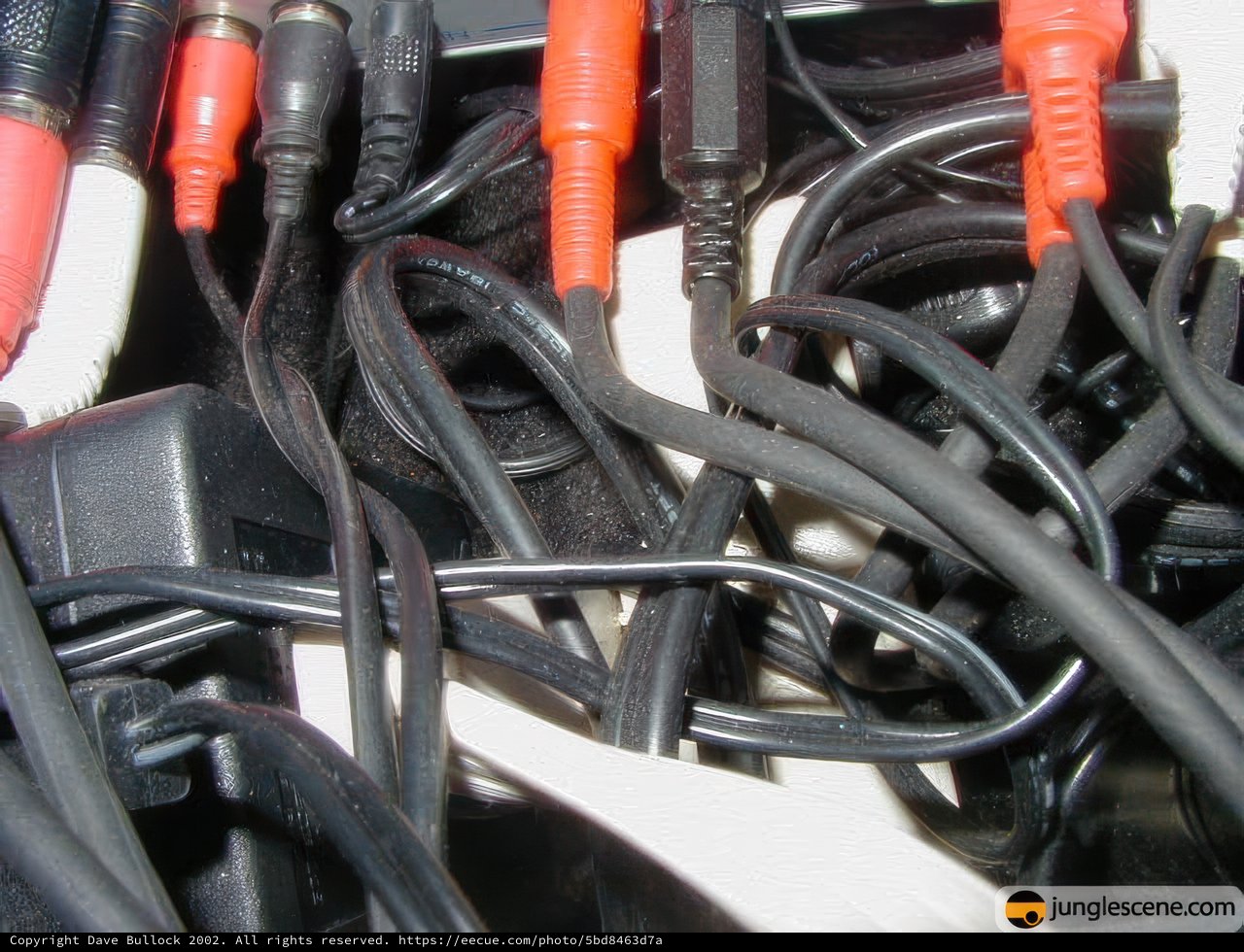 Tangled Up Box of Adapters and Cords