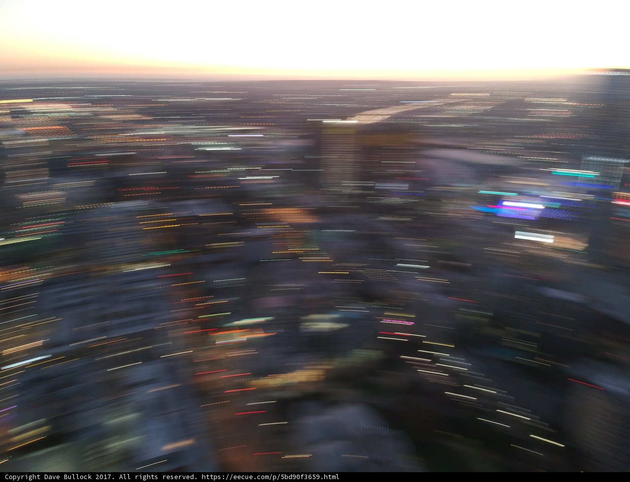 A Blurry Dusk in the Bustling Metropolis