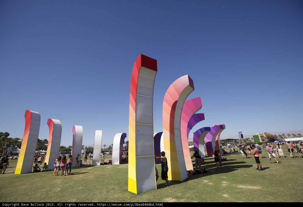 Colorful Sculptures in a Vibrant Field