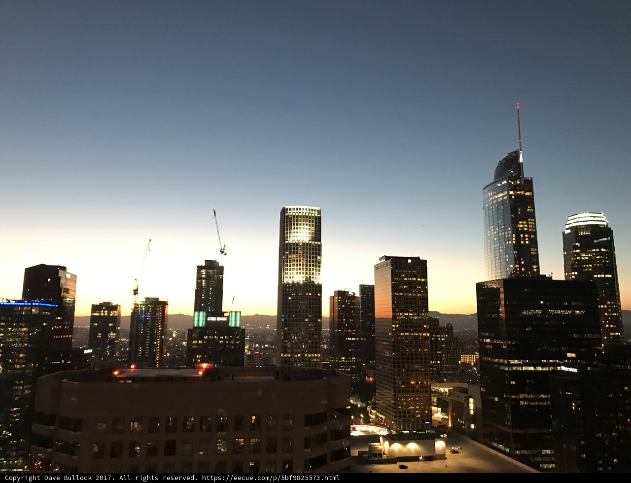 Sunset over the LA Skyline