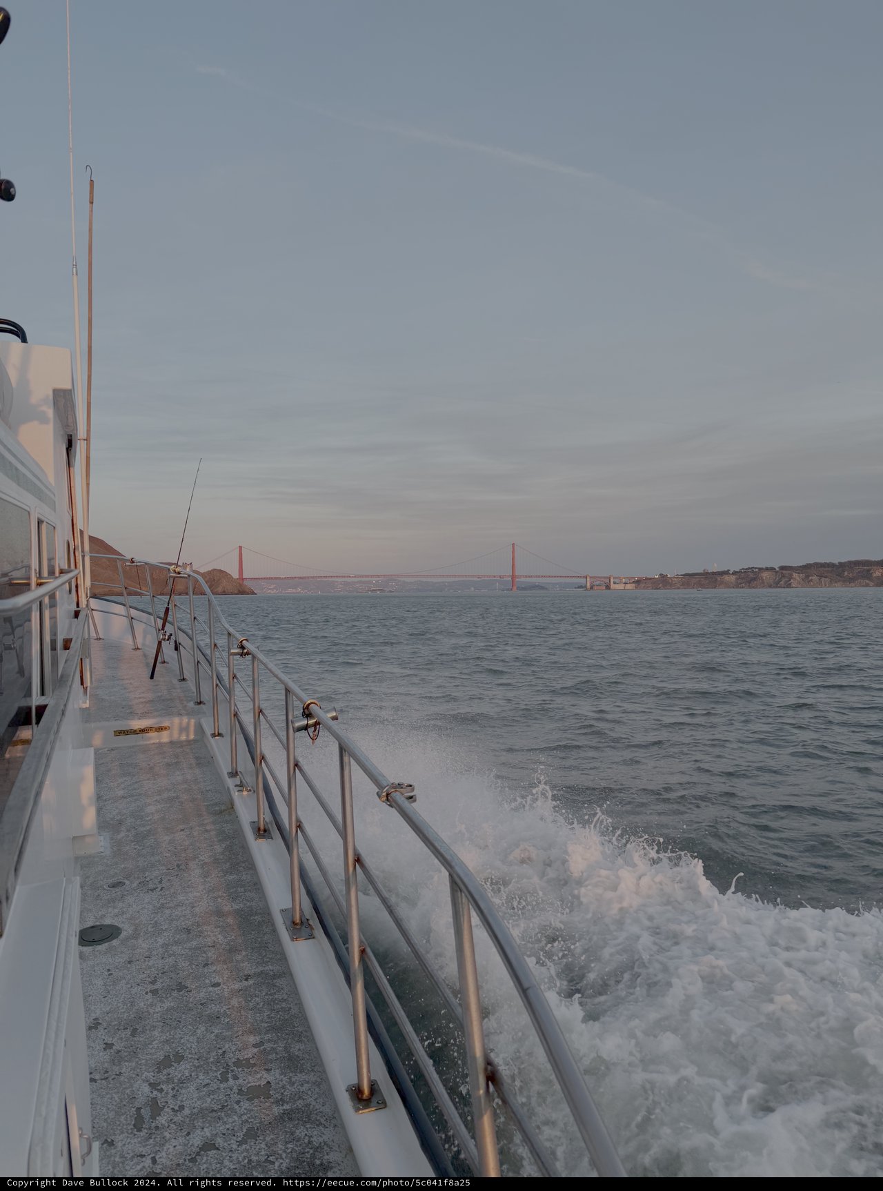 Ferry Wake Churning Through San Francisco Bay