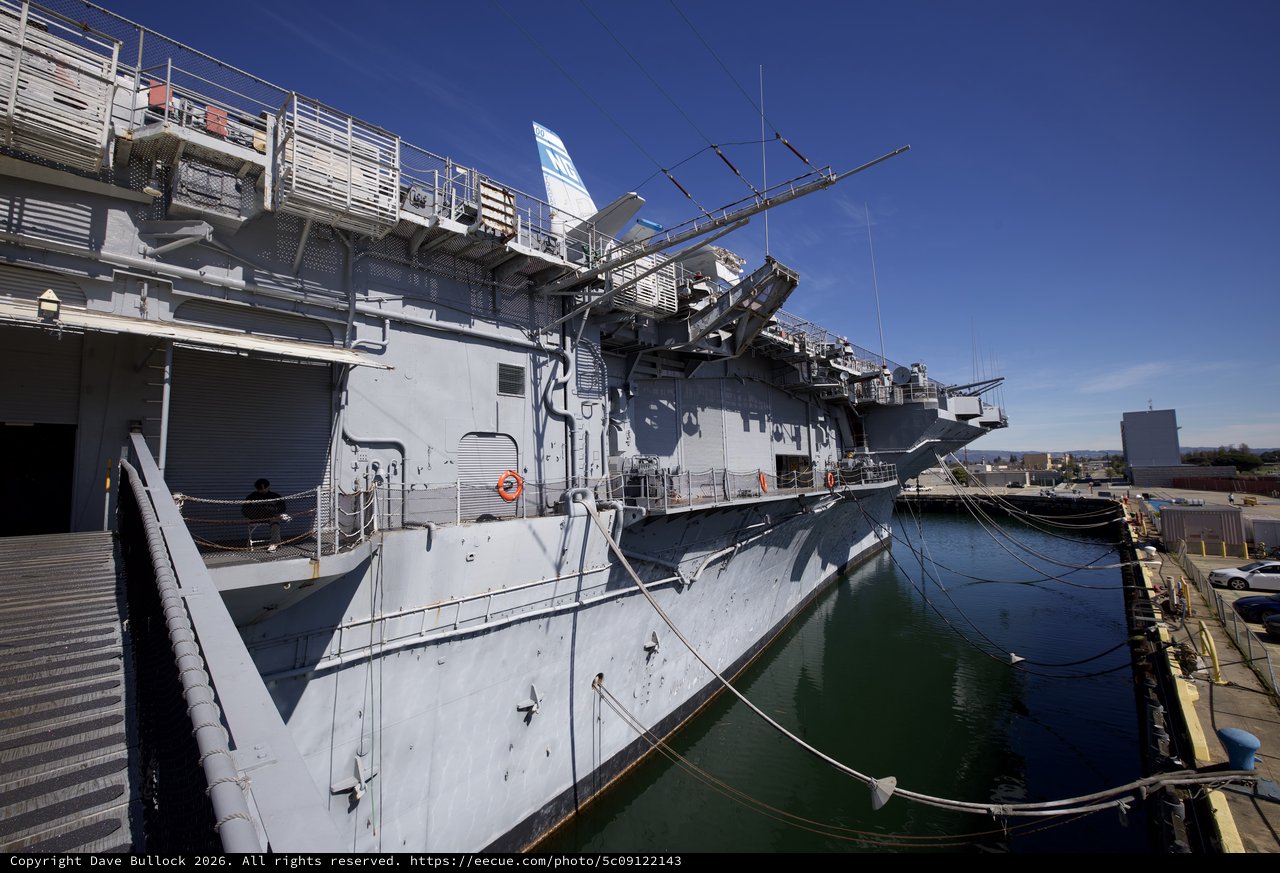 USS Hornet Aircraft Carrier Docked at Museum