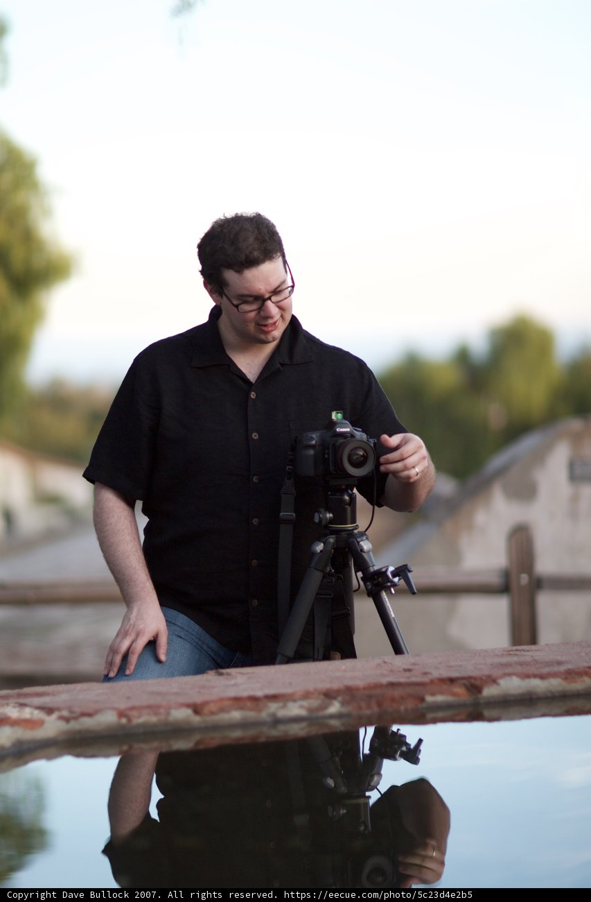The Photographer on Santa Barbara Mission Bench