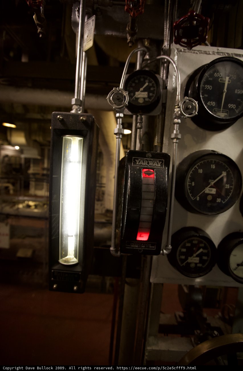 Illuminated Gauges in a Workshop
