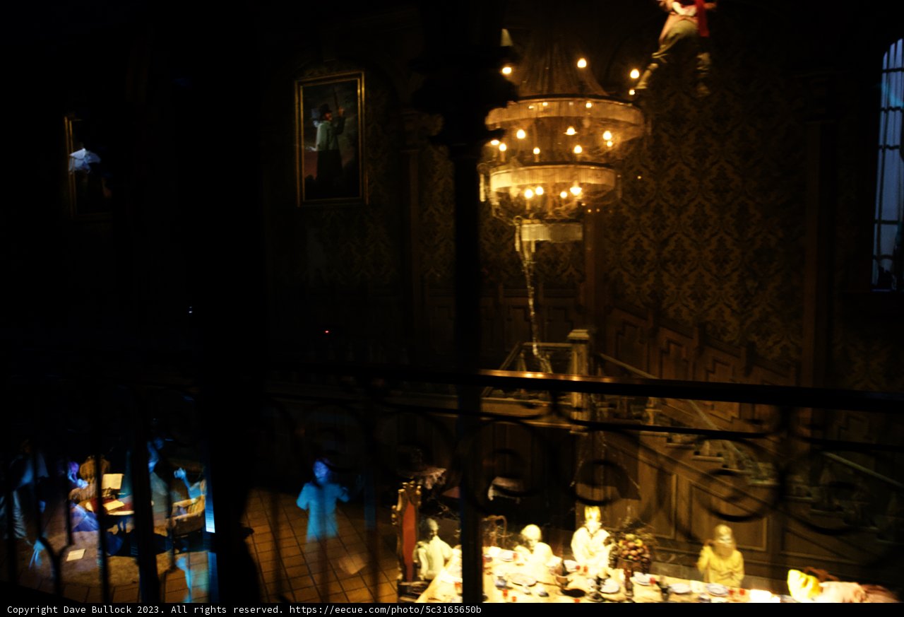 Majestic Interior: Chandelier & Table in Disneyland