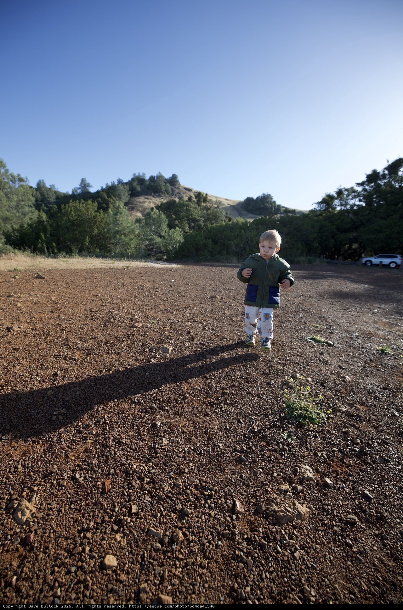 Toddler Explores Rocky Trail at Mount Diablo