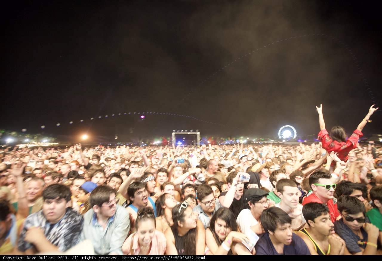 Under the Night Sky: 31 People Enjoying a Concert at Coachella Music Festival