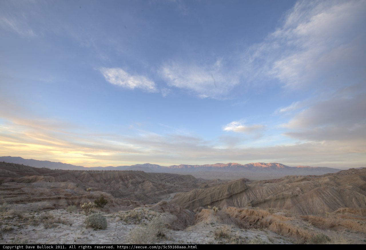 Desert Sunset with Azure Sky