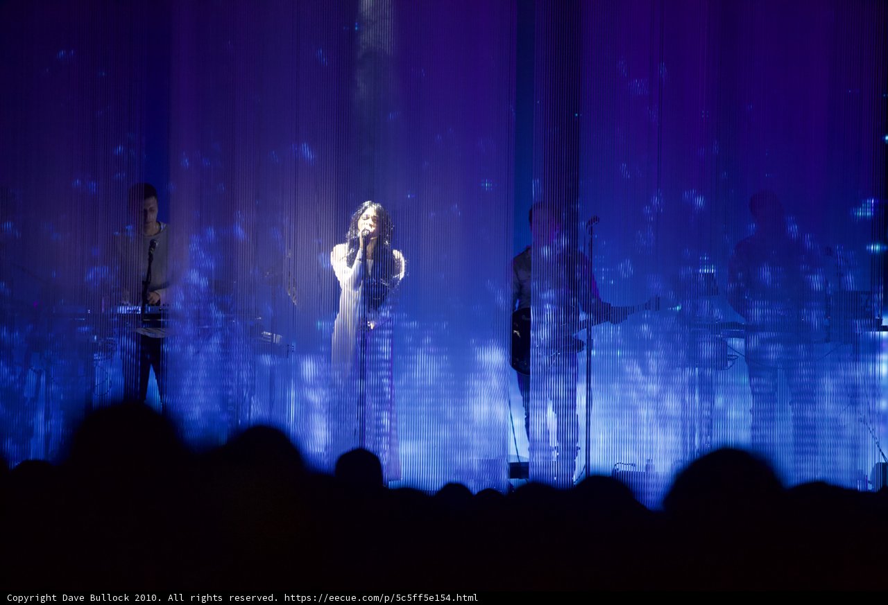 Rocking the Stage with Blue Lights
